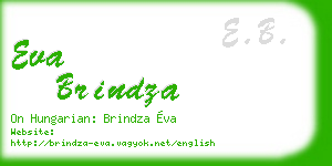eva brindza business card